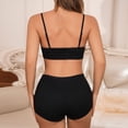 thumbnail image 4 of Gibobby Pijamas para mujer Ropa de dormir sólida para mujer, conjunto de pantalones cortos sin mangas de realce Sexy de dos piezas, traje de dormir(Negro,CH), 4 of 5