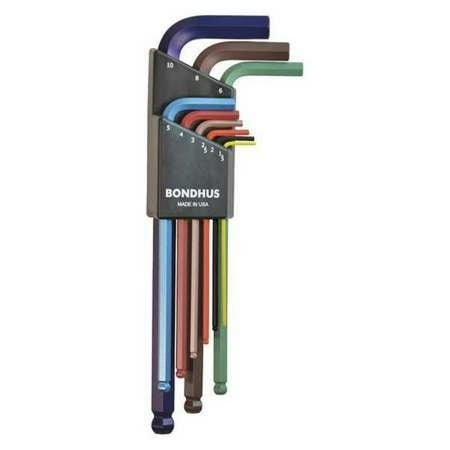 9Pc ColorGuard L wrench Long