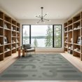 thumbnail image 2 of ODIKA 9'x12' Green Sage Abstract Geometric Contemporary Washable Area Rug Modern Curved Lines Rounded Shapes Minimalist for Master Suite, California King, Under Bed, Non-Shedding, Easy Care, 2 of 7