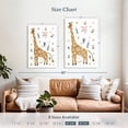 thumbnail image 4 of Elephant Stock Cute Scandinavian Giraffe Wall Art - Vertical Canvas Wall Art - Kids Room Wall Decor - Kids And Nursery Canvas - Pink And White Decor - 26" x 39", 4 of 8