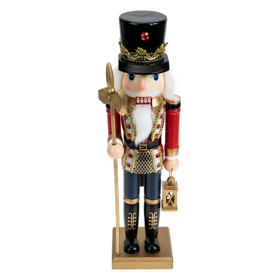 Nutcracker Decor Christmas Wooden Toy Doll Statue Desktop Red