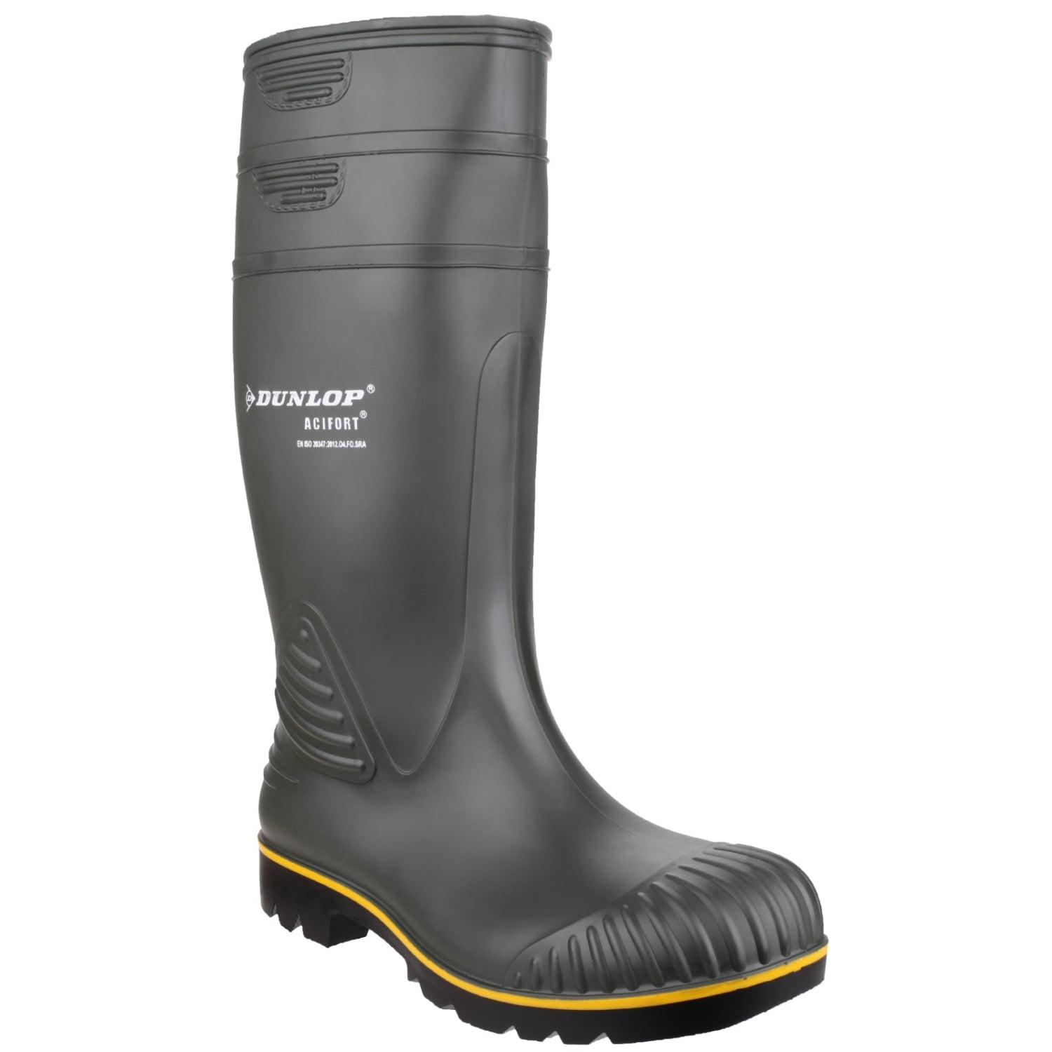 Dunlop Acifort Heavy Duty Mens Non Safety Wellington Boots Green 11 Us