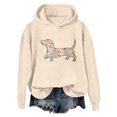thumbnail image 2 of Womens Hoodies 2026 Lightweight Long Sleeve Casual Pullover Tops Cute Dog Print Crewneck Fall Casual Sweatshirts, 2 of 3