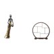 thumbnail image 5 of Figura de mujer africana,Estatua artesanal de una dama tribal africana,hecha a mano,para cafetería.,Figura femenina artesanal de resina africana,Soporte de exhibición de artesanías,Soporte, 5 of 8