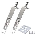 thumbnail image 1 of 2 Pack 4 Inch Door Flush Bolt Stainless Steel Security Door Guard Concealed, 1 of 4