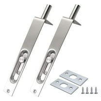 2 Pack 4 Inch Door Flush Bolt Stainless Steel Security Door Guard Concealed(Doors & Door Hardware)