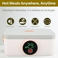 thumbnail image 2 of Electric Lunch Box, USB Rechargeable Food Warmer with Stainless Steel Container Heated Lunch Box Portable Food Heater for Work and Travel Use, 2 of 5