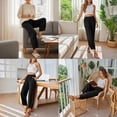 thumbnail image 4 of SUNBS Women Barrel Wide Leg Sweat Pants Soft Blend with Pockets Drawstring for Casual, 4 of 8