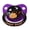 Black Purple, variant on CutiePlusU Adult Sized Pacifier Big Shield Dummy for Men Women Cute Prints Pink