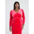 thumbnail image 3 of ELOQUII Women's Plus Size Velvet Tie Waist Gown, 3 of 6