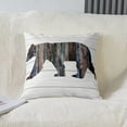 thumbnail image 2 of Pack of 2 Cute Bear Decorative Throw Pillow Covers, Soft Bear Hunting Square Cushion Case Set for Couch Sofa Bedroom Living Room, Western Farmhouse Wooden Pillow Cases Pillowcases, 20x20 Inches, 2 of 6