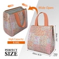 thumbnail image 3 of Pioneer Flower Floral Print Pattern Insulated Lunch Bag for Women & Adults,Large Portable Soft Cooler Lunch Bag,Thermal Food Storage Tote with Pearl Cotton,8.66L,8.75x5.75x9.5 Inch, 3 of 6
