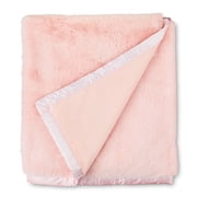 Parent's Choice Faux Fur Baby Blanket, Rosewater, 30 in x 40 in