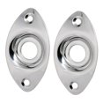 thumbnail image 1 of lionlar 2 Pieces Oval Output Input Jack Socket Plate for Electric Guitar Bass, 1 of 8