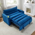 thumbnail image 2 of Modern Loveseats Convertible Sofa Bed, 3-in-1 Multi-Functional Velvet Sleeper Couch Pull-Out Bed, 47'' Loveseat Chaise Lounge with Adjustable Backrest , Living Room, Small Space,Farmhouse Loveseats, 2 of 7