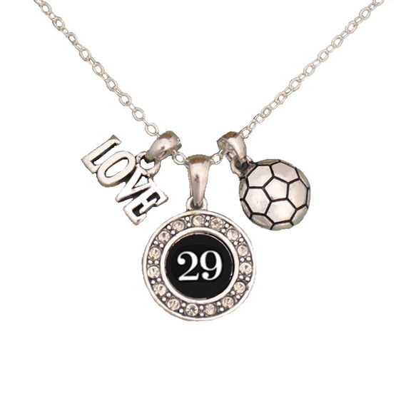 Custom Player ID Soccer Necklace (#29, One Size)