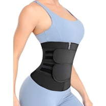 SHAPEVIVA Waist Trainer for Women Body Shaper With Double Wrap Belt Workout Sauna Trimmer Cincher Neoprene Exercise Corset (S-3XL)