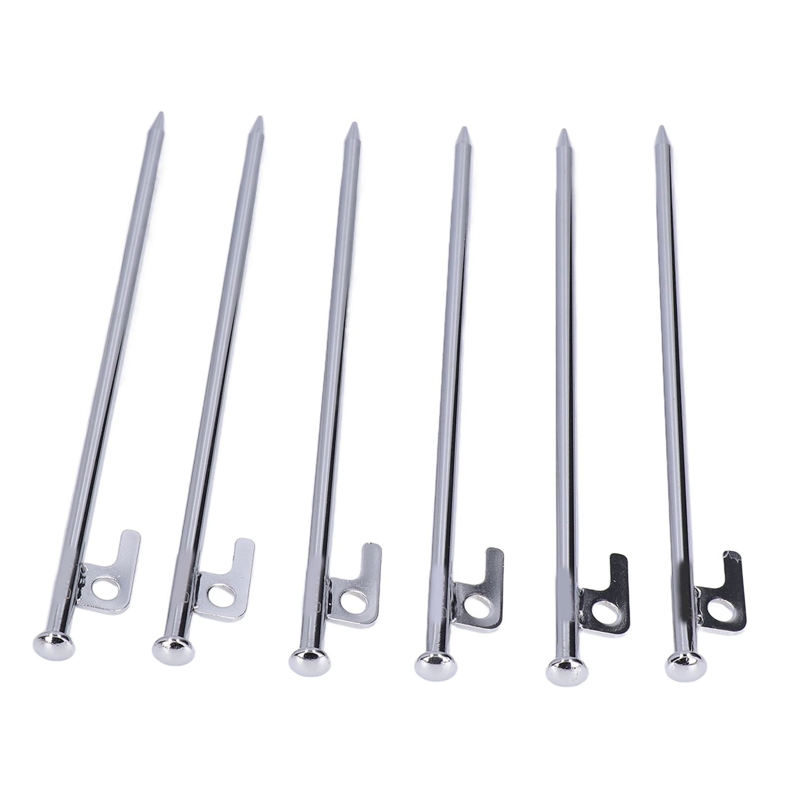 LAZIOEGR 6Pcs Heavy Duty Tent Stakes Pegs 11.8 Inches / 300 mm Carbon Steel Camping Pegs for Outdoor Hiking Backpacking Pitching Tents Anti Dropping Good Fixability Flat Head Design