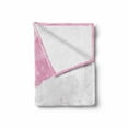 thumbnail image 2 of Fox Soft Flannel Fleece Throw Blanket, Spring Inspired Composition Pink Sakura Tree Falling Leaves Idyllic, Cozy Plush for Indoor and Outdoor Use, 70" x 90", Pale Pink Lavender, by Ambesonne, 2 of 6
