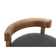 thumbnail image 5 of Guyou Counter Height Stools Set of 2, Mid Century Modern Armless Island Bar Stools with Curved Back and Wooden Frame, Round Kitchen Stools with Footrest for Restaurant Bar Bistro Kitchen Island, Black, 5 of 9