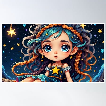 Hippie Pixie Poster Wall Art, Modern Wall Decor, 8x12 UNFRAMED