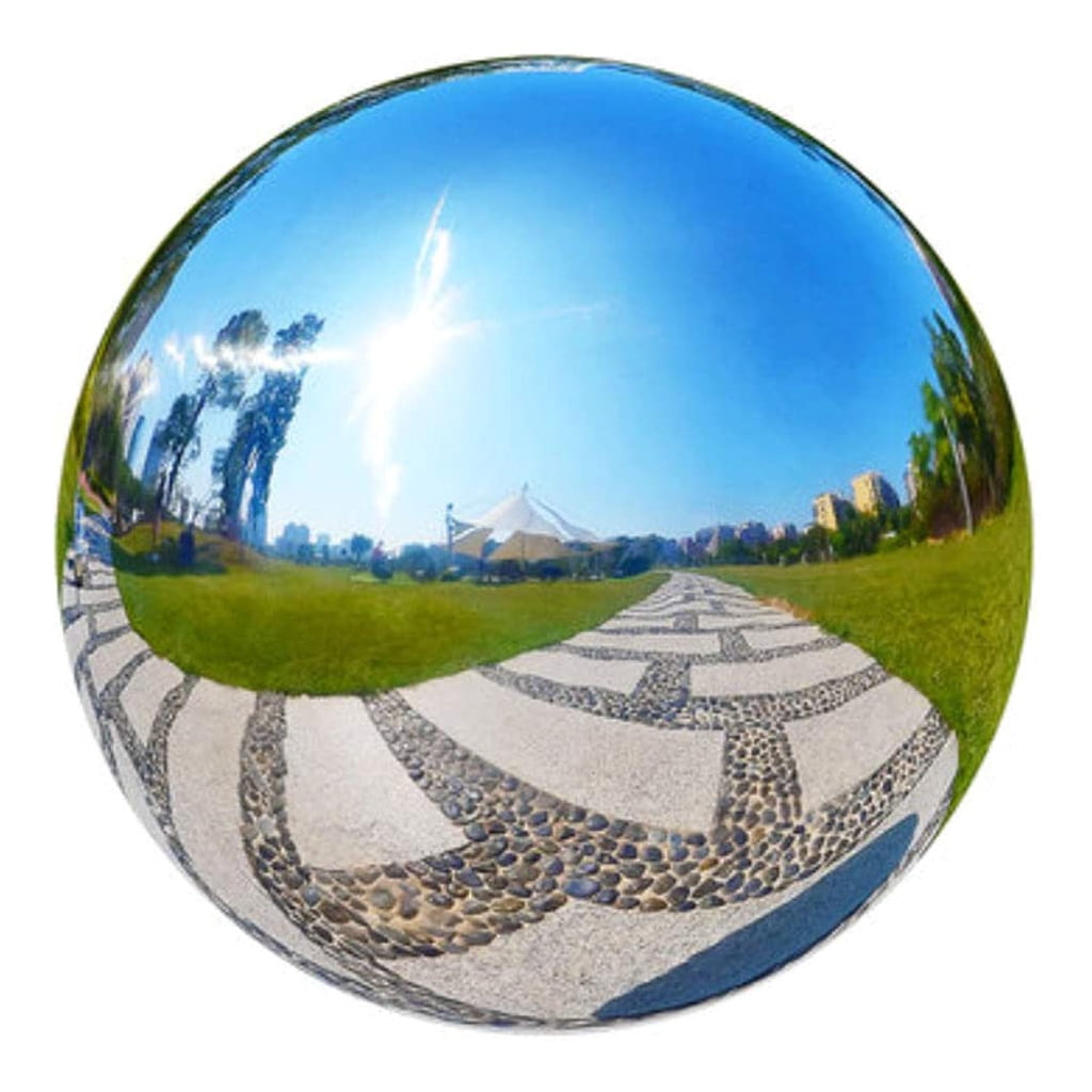 5 Stück Edelstahl-Spiegelkugeln Garten-Deko – 51-120 Mm, Silber, Reflektierend, Wetterfest