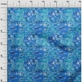 thumbnail image 3 of oneOone Polyester Spandex Blue Fabric Ocean Underwater Life Sewing Fabric By The Yard Printed Diy Clothing Sewing Supplies 56 Inch Wide, 3 of 4