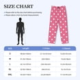 thumbnail image 4 of Vsdgher Dots On Rose Red Background Print Mens Pajama Pants Sleep & Lounge Pants, PJ Bottoms With elastic waistb and Pockets, 4 of 5
