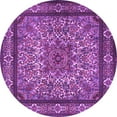 thumbnail image 1 of Ahgly Company Indoor Round Persian Purple Traditional Area Rugs, 5' Round, 1 of 4