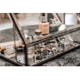 thumbnail image 6 of JC MAN Makeup Organizer Glass Large 4 Tier Brass Metal Cosmetic Storage Cube for Makeup, Brushes, Perfumes, Skincare (Trapezoid), 6 of 7