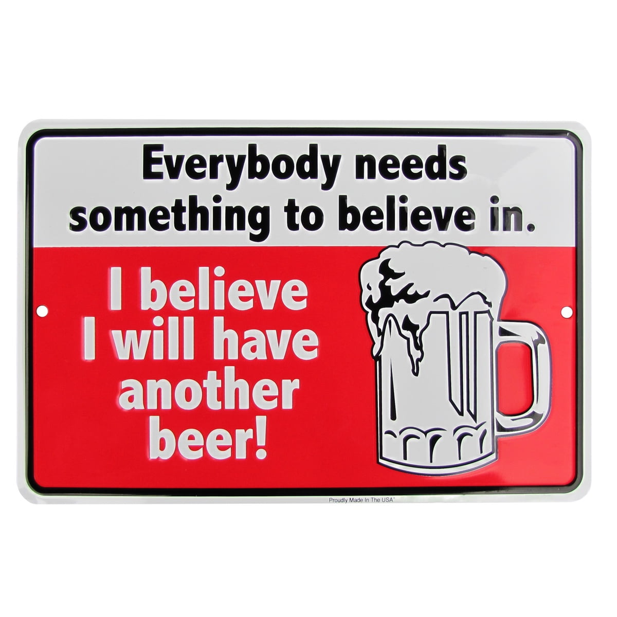 BEER Not Just For BREAKFAST Tin Sign BAR Metal Collectable BRAND NEW Man Cave