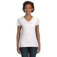 thumbnail image 1 of Camiseta de punto fino con cuello de pico de mujer BLANCO M LAT 3507, 1 of 1