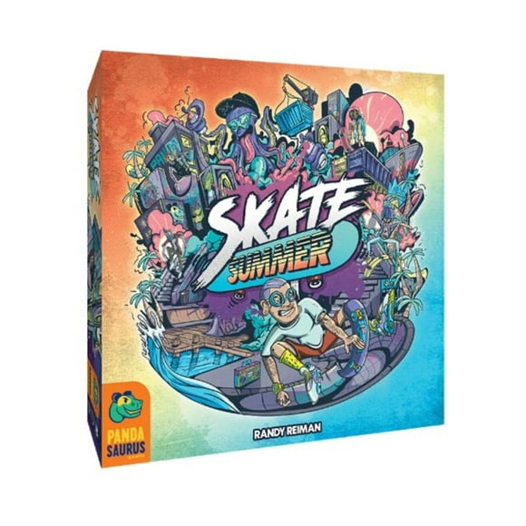 Skate Summer Board Game - Skateboard Themed Strategy Game - Fun Family Game for Adults and Teens - Ages 14+ - 2-5 Players - Average Playtime 60-90 Minutes - Made by Pandasaurus Games