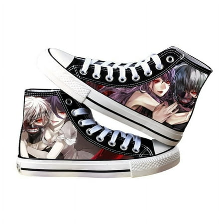 

Anime Unisex Tokyo Ghoul Canvas Shoes Fashion Cosplay Lace Up High Top Sneakers Classic Vivid Tokyo Ghoul Manga Patterns Anime Sneakers Awesome Gift for Anime Fans Black-A340