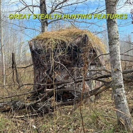 THUNDERBAY SPUR Collector 2-3 Person Hunting Blind Portable Ground Blind with Silent Sliding Window Portable Durable Hunting Tent for Deer & Turkey Hunting