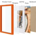 thumbnail image 2 of Vittanly 9x12 Picture Frame, Display Pictures 6x8 with Mat or 9x12 without Mat, Premium Material with Shatter Resistant Plexiglass, Photo Frame for Wall or Table Top Display, Orange, 1 Pack, 2 of 6