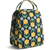 Vera Bradley Women's Premium Cotton Lunch Bag, Daffodils