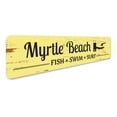 thumbnail image 3 of Beach Marker Novelty Sign, Metal Wall Decor - 4x18 inches, 3 of 4