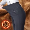 thumbnail image 5 of Pantalones de otoño e invierno para niñas gorditas de mediana edad y mayores con forro polar o sin forro polar, leggings de cintura alta para mujer, pantalones pitillo elásticos para madres, 5 of 5