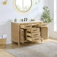 thumbnail image 4 of Solana 48" Wood Vanity in Weathered Fir Calacatta White Quartz Top no Mirror, 4 of 14