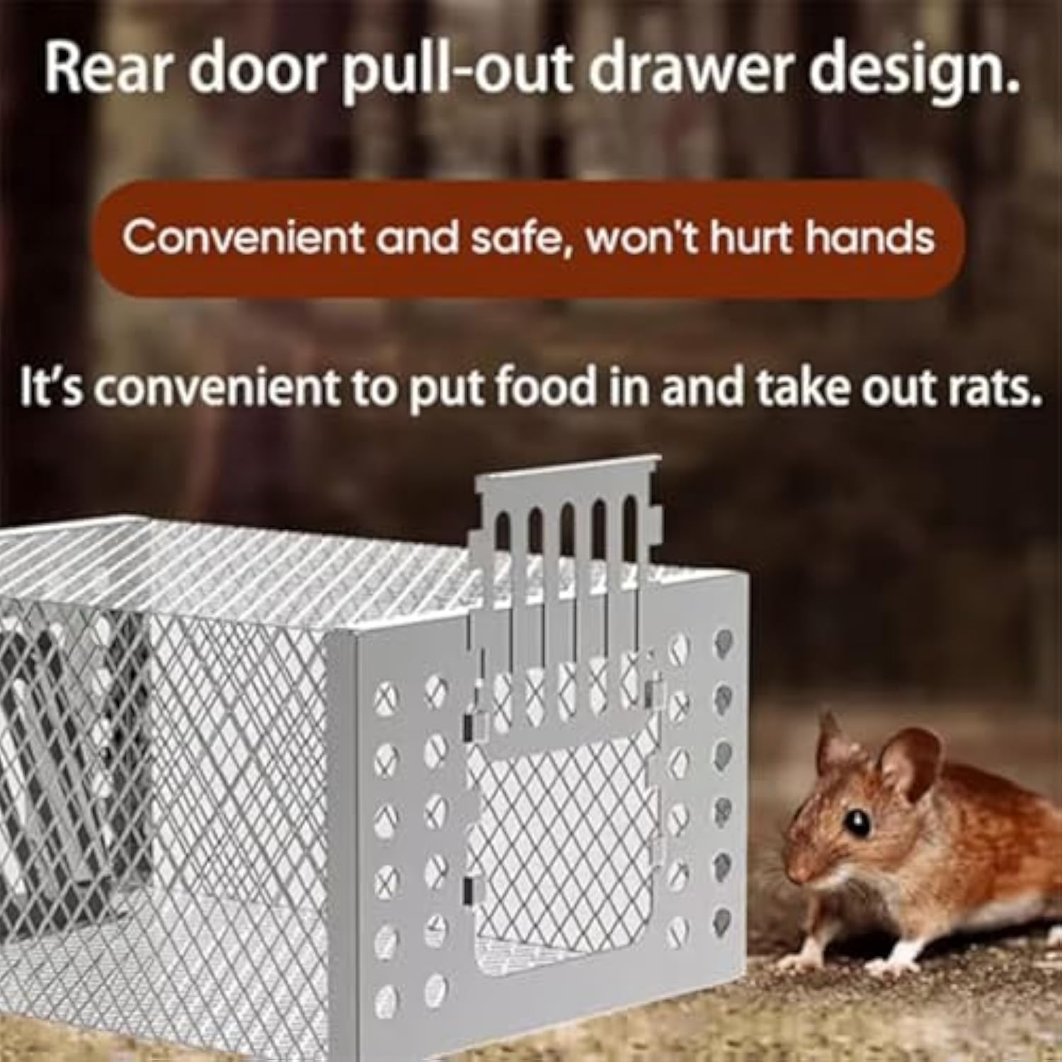 Mouse Trap, Stainless Steel Mouse Trap, Mouse Traps Indoor for Home, Stainless Steel Automatic Mousetrap, Long-Lasting Continuous Mouses Traps, Mouses Traps Cage