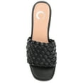 thumbnail image 5 of Journee Womens Fylicia Woven Detail Slip On Stacked Heel Dress Sandals, 5 of 10