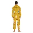 thumbnail image 7 of 1 Piece Adult Onesie Pajamas Cozy & Loose-Fit Sleepsuit Loungewear with Pockets Cartoon Chickens Pattern Large, 7 of 7