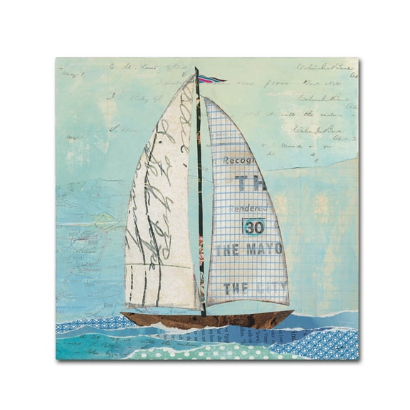 Trademark Fine Art 'At the Regatta III Sail Sq' Canvas Art by Courtney Prahl