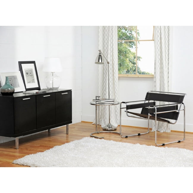 Baxton Studio Jericho Brown Leather Accent Chair - Walmart.com