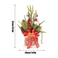 thumbnail image 3 of Xihbxyly Mini Adorno para Árbol de Navidad, Decoración Navideña con Agujas de Pino, Bayas y Piñas, Ambiente Festivo Vibrante, Decoración de Escritorio o Comercial, Tamaño 37 X 20 Cm, 3 of 6