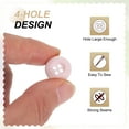 thumbnail image 4 of 30pcs 24L Sewing Buttons 5/8"(15mm) Resin Round Flat 4-Hole Craft Replacement Buttons for Sewing Clothing and DIY, Pink, 4 of 7