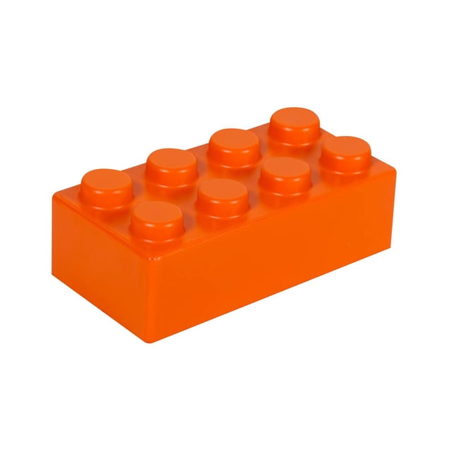 Bloque construcción antiestrés creativo -Piesi naranja 7.7 x 2.8 x 3.9