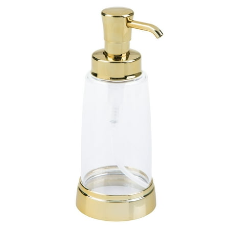 - Mainstays Lumis Soap Dispenser Pump, Clear/Gold