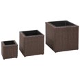 thumbnail image 4 of vidaXL 3x Garden Raised Beds Poly Rattan Patio Flower Boxes Pots Multi Colors, 4 of 9